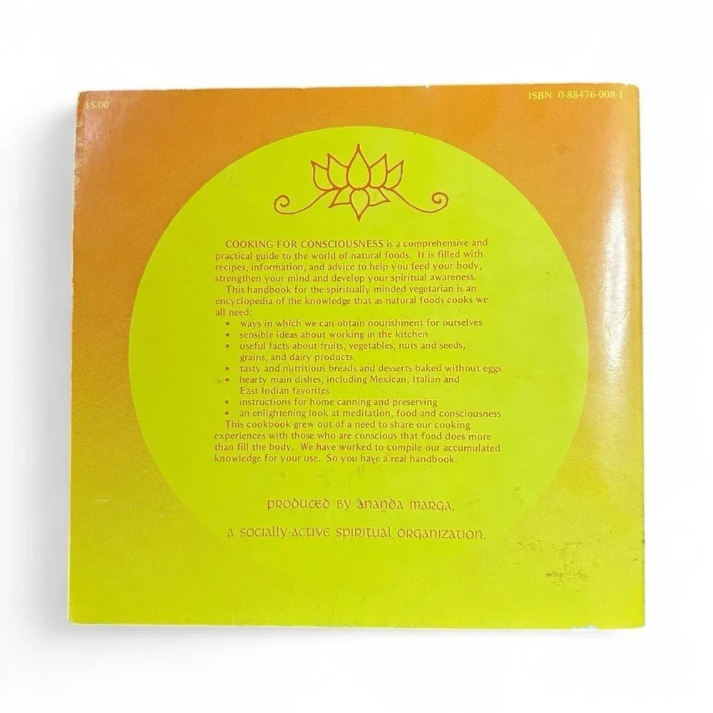 Cooking for Consciousness Vintage Vegetarian Cookbook Natural Foods Handbook 197